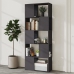 vidaXL Librería separador madera contrachapada gris 60x24x155 cm