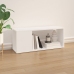 Mueble para TV madera contrachapada blanco 80x24x32 cm