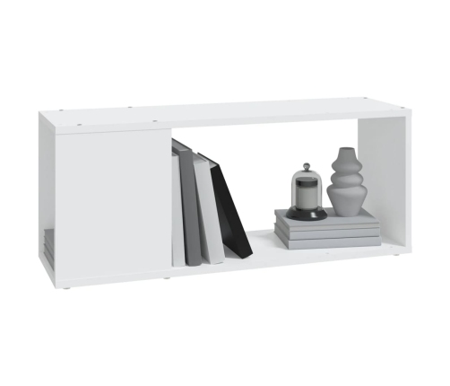 Mueble para TV madera contrachapada blanco 80x24x32 cm