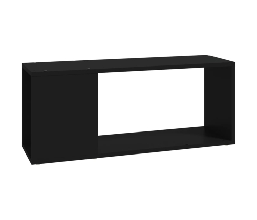 Mueble para TV madera contrachapada negro 80x24x32 cm