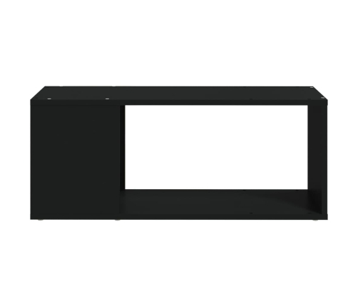 Mueble para TV madera contrachapada negro 80x24x32 cm