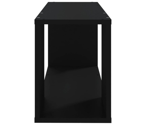 Mueble para TV madera contrachapada negro 80x24x32 cm