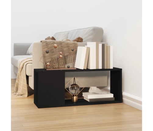 Mueble para TV madera contrachapada negro 80x24x32 cm