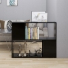 vidaXL Mueble para TV madera contrachapada negro 80x24x63 cm