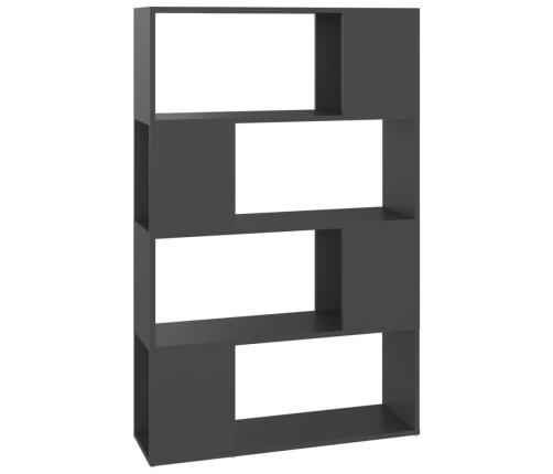 Librería separador madera contrachapada gris 80x24x124,5 cm