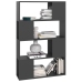 Librería separador madera contrachapada gris 80x24x124,5 cm