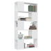 Librería separador madera contrachapada blanco 80x24x155 cm