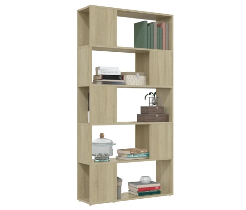 Librería separador contrachapada roble Sonoma 80x24x155 cm