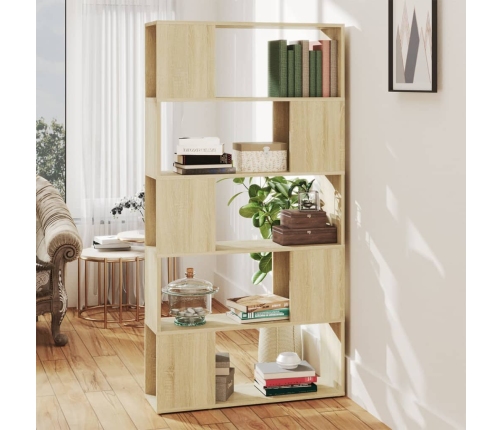 Librería separador contrachapada roble Sonoma 80x24x155 cm