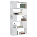 vidaXL Librería separador contrachapada blanco brillante 80x24x155 cm