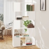 vidaXL Librería separador contrachapada blanco brillante 80x24x155 cm