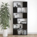 Librería separador madera contrachapada negro 80x24x186 cm