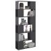 vidaXL Librería separador madera contrachapada gris 80x24x186 cm