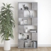 vidaXL Librería separador contrachapada gris hormigón 80x24x186 cm