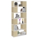 Librería separador contrachapada blanco y roble 80x24x186 cm