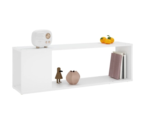 vidaXL Mueble para TV madera contrachapada blanco 100x24x32 cm