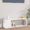 Mueble para TV madera contrachapada blanco 100x24x32 cm