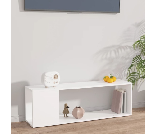 vidaXL Mueble para TV madera contrachapada blanco 100x24x32 cm