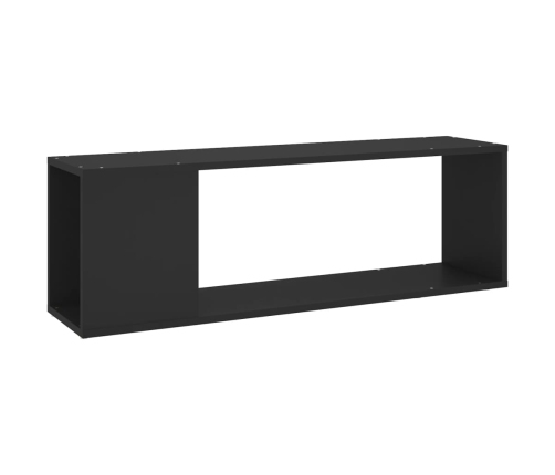 Mueble para TV madera contrachapada negro 100x24x32 cm