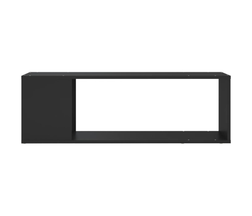 Mueble para TV madera contrachapada negro 100x24x32 cm