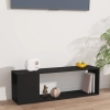 Mueble para TV madera contrachapada negro 100x24x32 cm