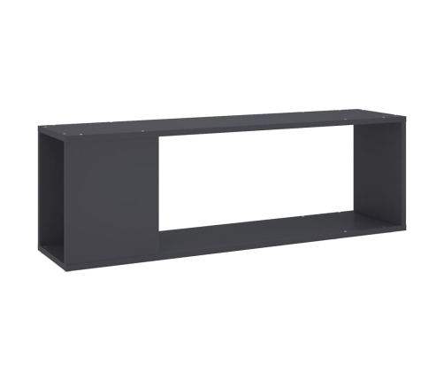 Mueble para TV madera contrachapada gris 100x24x32 cm