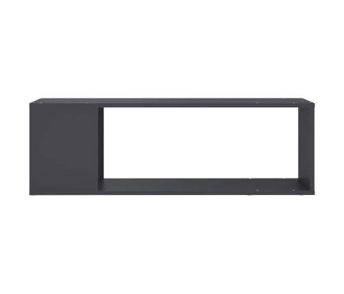 Mueble para TV madera contrachapada gris 100x24x32 cm