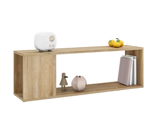 Mueble para TV madera contrachapada roble Sonoma 100x24x32 cm