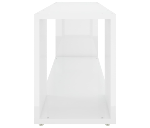 Mueble para TV madera contrachapada blanco brillo 100x24x32 cm