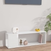 Mueble para TV madera contrachapada blanco brillo 100x24x32 cm