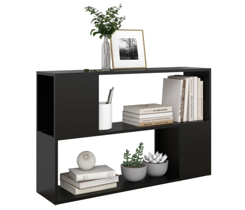 Librería de madera contrachapada negro 100x24x63 cm