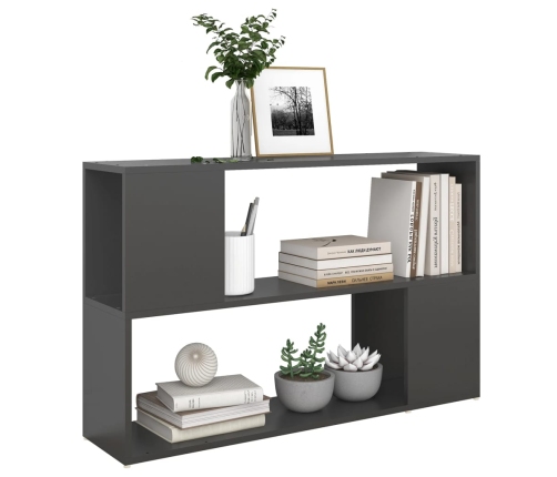 Librería de madera contrachapada gris 100x24x63 cm