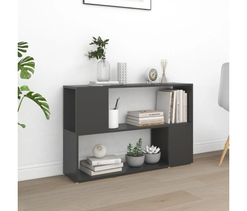 Librería de madera contrachapada gris 100x24x63 cm