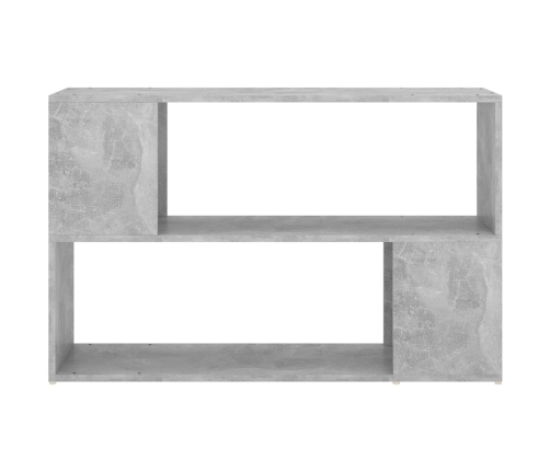 Librería de madera contrachapada gris hormigón 100x24x63 cm