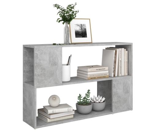 Librería de madera contrachapada gris hormigón 100x24x63 cm