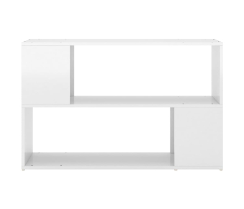 Librería de madera contrachapada blanco brillante 100x24x63 cm