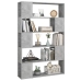 Librería separador contrachapada gris hormigón 100x24x155 cm