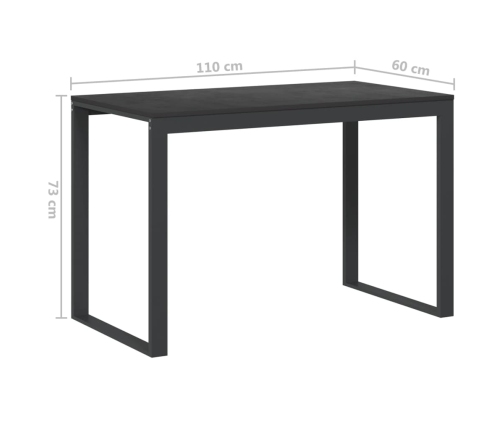 Escritorio de ordenador madera de ingeniería negro 110x60x73 cm