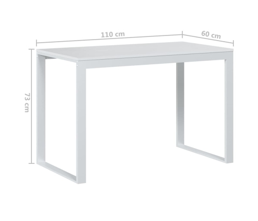 Escritorio de ordenador madera de ingeniería blanco 110x60x73cm