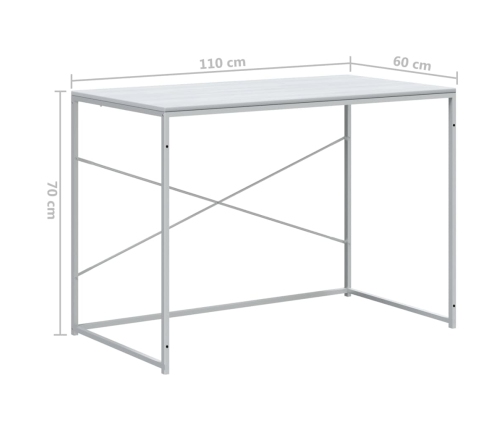 Escritorio de ordenador madera ingeniería blanco 110x60x70 cm