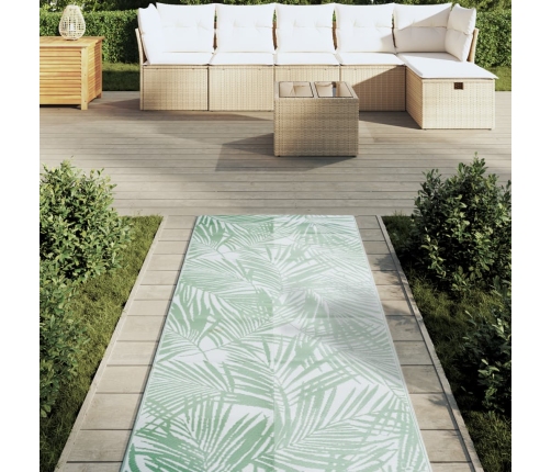 Alfombra de exterior PP verde 80x250 cm