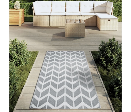 Alfombra de exterior PP ARAKIL gris 80x150 cm