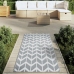 Alfombra de exterior PP ARAKIL gris 80x150 cm