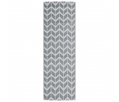 Alfombra de exterior PP gris 80x250 cm