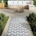 Alfombra de exterior PP gris 80x250 cm