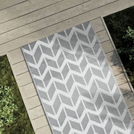 Alfombra exterior ARAKIL PP gris 80x250 cm