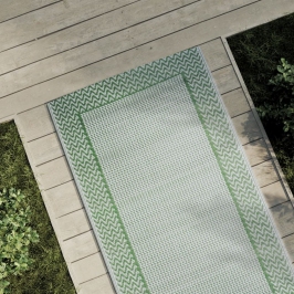 Alfombra de exterior PP ARAKIL verde 80x250 cm