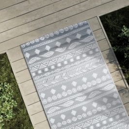 Alfombra exterior ARAKIL PP gris 80x250 cm