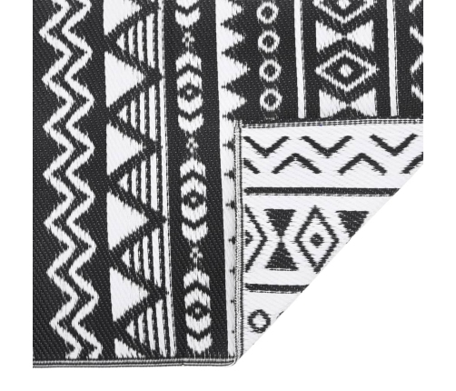 Alfombra de exterior PP ARAKIL negro 80x250 cm