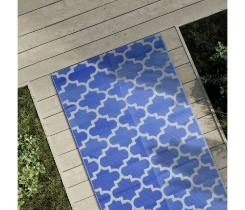 Alfombra de exterior PP azul 80x150 cm